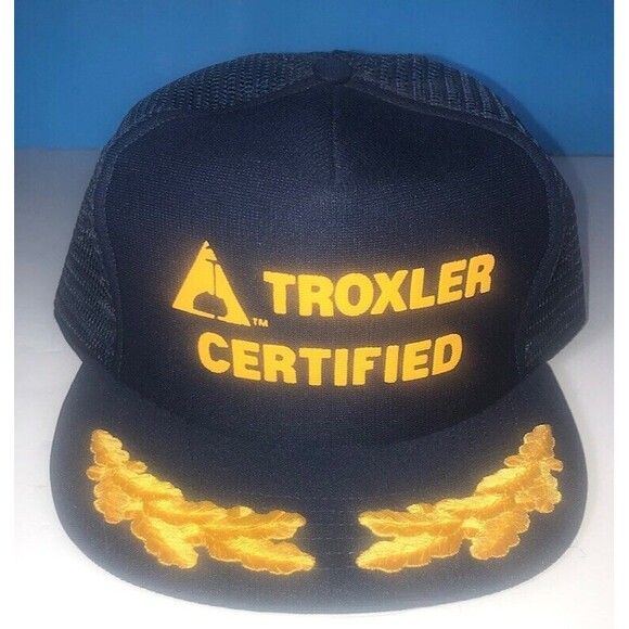 Vintage Troxler Certified Mesh Trucker Hat Gold Leaf Adjustable Snapback USA-NOS - Picture 2 of 5